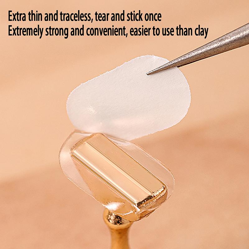 100Pcs Nail Double-Side Adhesive Tape For False Nails Display Stand Tools Manicure Adhesive Strip Traceless And Transparent