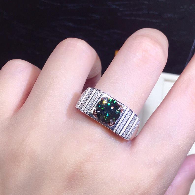 Кольцо в стиле бриллианта 5 карат, Сердца и Стрелы, Цвет PT950, Муассанит, Кольцо Открытого Размера для Мужчин и Женщин, Ювелирные Изделия из Серебра 925