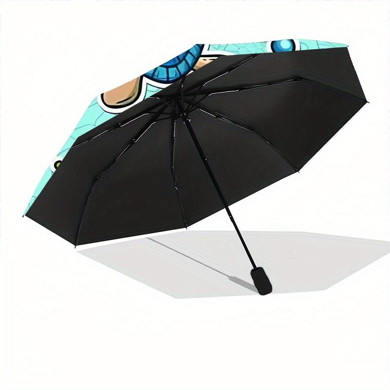 1pc Ocean Creatures Pattern Automatic Opening/Closing Folding Umbrella with 72 Ribs, Plastic Handle, Windproof Portable Sunshade Umbrella y250726112