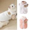 Розовый белый плюшевый жилет для собак, теплый свитер, пальто, комплект, новая кошачья толстовка для маленьких и средних собак