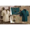 JEMITOP Men's Pure Cotton Retro Lace Up Shirts for Renaissance Pirate Medieval Viking