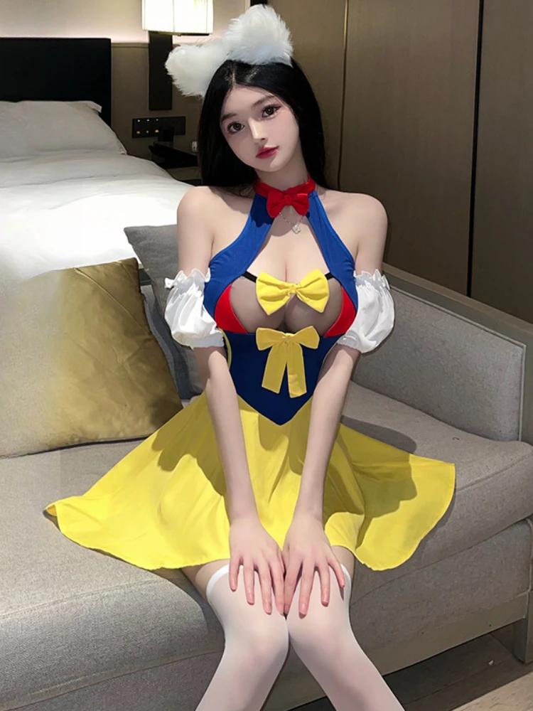 Animation Stage Christmas Cosplay Costumes Sexy Naughty Lingerie Role Play Erotic Transparent Night Dress Lolita Underwear Soft