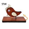 Vintage Style Door Decor Wooden Woodpecker Knocker, Rustic Knocker with Pull Rope, Cute Animal Doorbell for Shop Handmade Home Front Functional