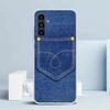Джинсовый Ковбойский Деним Печатный Чехол Для Телефона Для Samsung Galaxy A17 A37 A57 A16 A15 A14 A13 A56 A55 A54 A53 A36 A35 A34 A33 A26 A25 A24