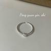 Серебряное кольцо Su Chuang S925 с регулируемым узлом для женщин - Простое, штабелируемое, в стиле Ins