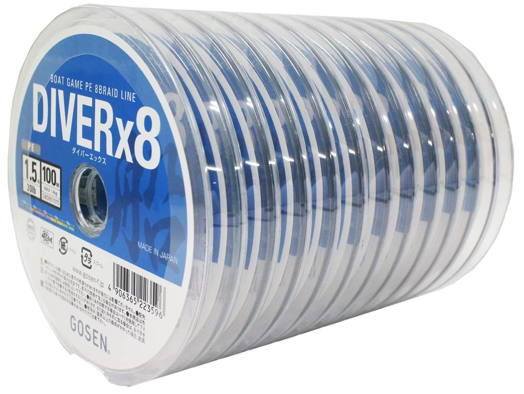 Gosen Diver X8 Мультиколор 100м Размер 20 12-жильный [1200м]