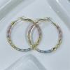 Minimalist Design, Circle Shape, Electroplated Gold Earrings, Exaggerated Earrings, Street Photography, High-End Temperament