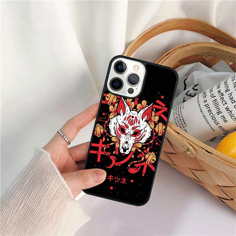 Kitsune Fox Art Celular Mobile Smartphone Cases For iPhone 17 Air 16 15 14 12 13 11 Pro MAX Plus Coque Fundas