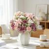 Artificial Flowers Silk Dahlia Peony High Quality Festival Wedding Wreath Bridal Bouquet Home Room Dining Table Diy Gift Decora