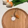Japanese Fish Cake Keychain Pink Squid Roll Dango Phone Charm Food Taiyaki Pendant  Friends Gift