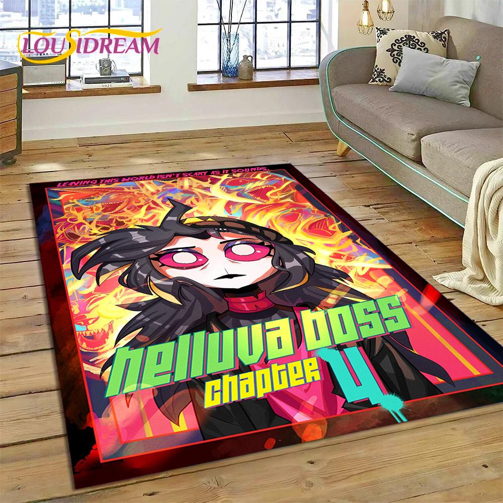 Мультфильм H-Helluva Boss Blitzo H-Hazbin Hotel Ковер для спальни Гостиная Домашний диван Украшение, детский большой декоративный напольный коврик