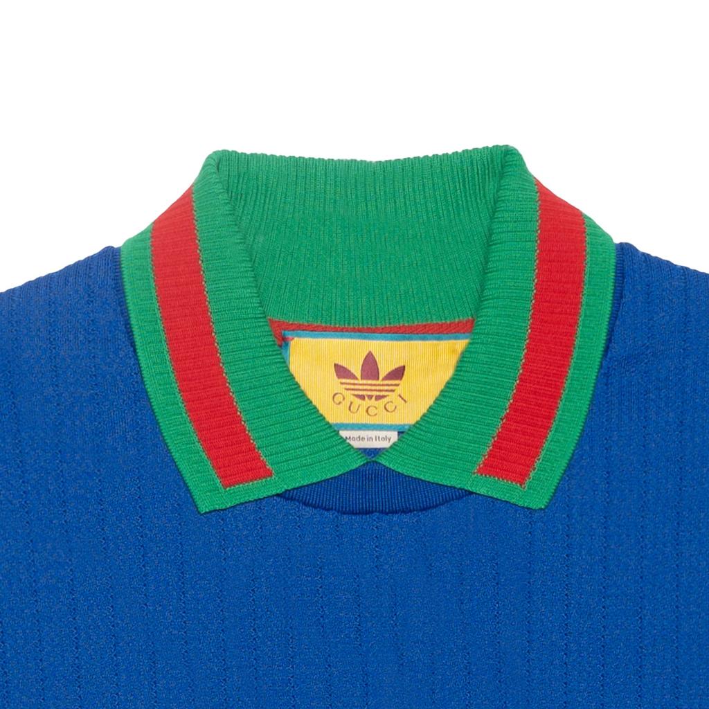 Gucci X Adidas Полиэстеровая рубашка-поло Кобальтово-синий 691777-XJEKF-4364