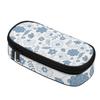Student Pencil Case Practical Strong Polyester Fabric Zipper Closure with Mesh Pocket Removable Divider and Pen Slots for Students
