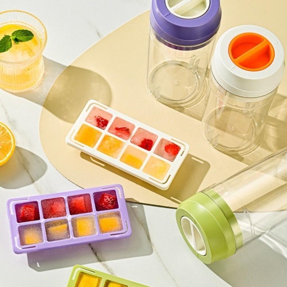8 Grids Ice Making Cup Twist Release Ice Cube Box Creative Ice Storage Pot For Summer