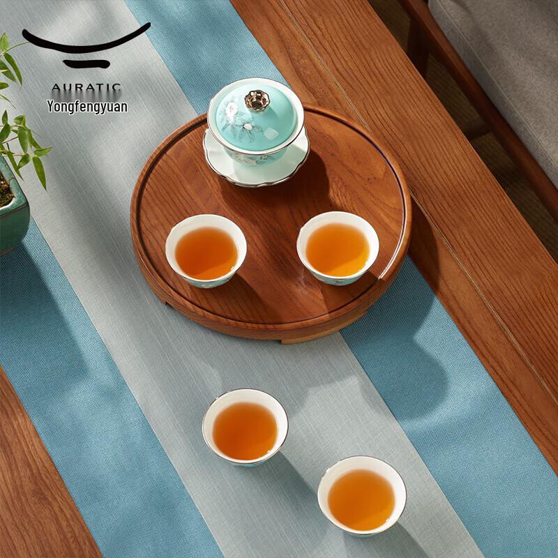 Yongfengyuan Madam Porcelain Hand-painted Blue 7-Piece Tea Set
