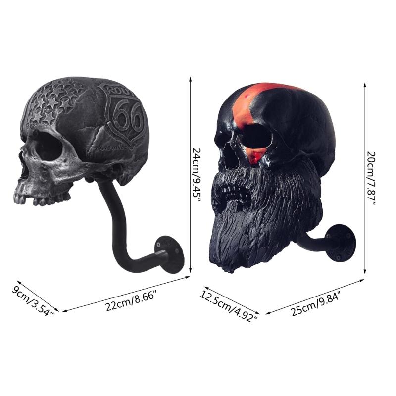 Motorcycle Helmet Holder Rack Wall Mount Hat Stand Display Rack Skull Rack