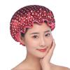 Дизайн с двойным слоем Водонепроницаемые шапочки для душа Дышащая сушка волос Креативная шапочка для ванной
