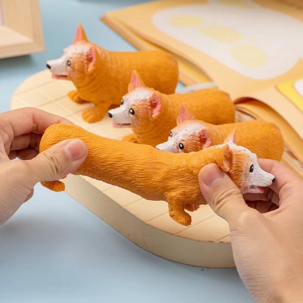 Slow Rebound Squeeze Toys Stress Relieve Corgi Dog Modeling Cute Pulling Toys Gift