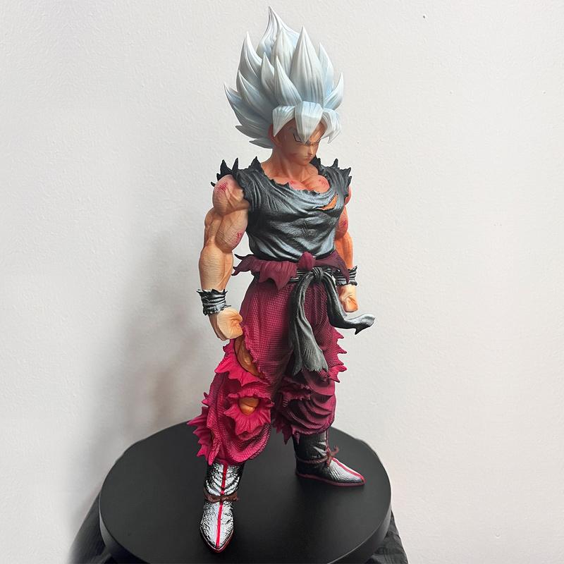 28 см Фигурка ГК Dragon Ball Сон Гоку Ys Статуэтка Еженедельная Расцветка Белые Волосы Супер Сайян Модель Настольное Украшение Коллекция Подарок Круглая Сенсорная