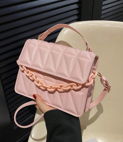 Простой дизайн ретро портативная маленькая квадратная сумка женская сумка 2025 осень и зима новая сумка-цепочка сумка через плечо сумка-мессенджер сумка с ромбами