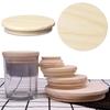 Various Sizes Reusable Wooden Kitchen Organization Bottle Sealing Caps Canning Storage Mason Jar Lid Wide Mouth Cover Wood Lids