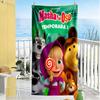 Masha And Bear Adventure Beach Towel Soft Durable Quick-Dry Comfortable Lightweight