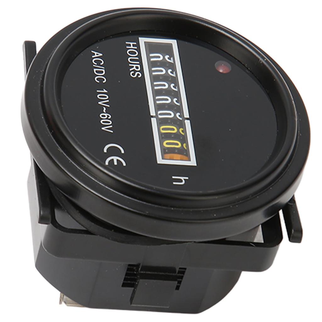 Счетчик моточасов для лодки диаметром 2,4 дюйма, максимальный показатель 99999,99 ч. Высокоточный механический счетчик моточасов для лодок и транспортных средств