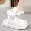 Women's White Hollow Out Platform Sandals  New Summer Eva Garden Shoes for Women Comfortable Non Slip Beach Slippers Clogs