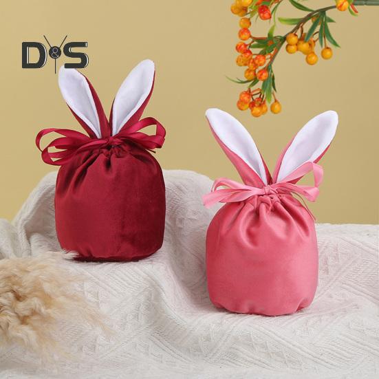 Многоразовый мешок для хранения конфет, супер мягкий, привлекательный, изысканный, пасхальный кролик, праздничный мешок для конфет