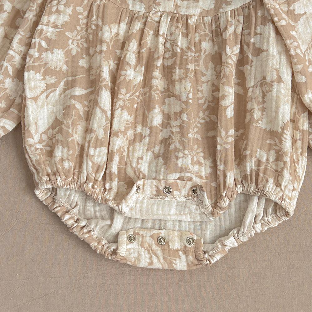 Весенний новый боди для маленьких девочек, детская сумка с фрагментированным цветком для новорожденных, одежда для скалолазания на выход