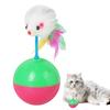 Интерактивный мяч для кошек, игрушка для кошек с поддельной пернатой мышкой, автоматическая игрушка-мяч для кошек и собак, развлечение для тренировок в помещении