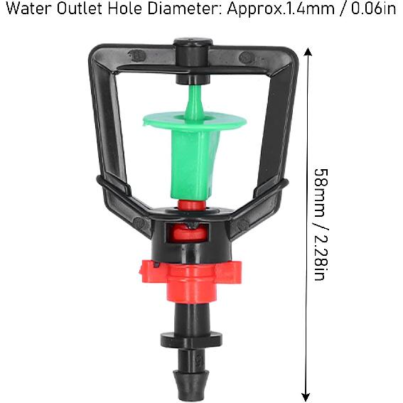 Drip Irrigation Emitters, 10pcs Adjustable 360 Degree Sprinklers with Single Barb Micro Plant Misting Nozzles Sprayer for Greenhouse Garden Patio