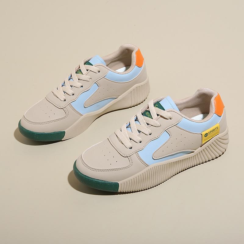 2025 Autumn Women's Shoes New Breathable Little White Shoes Children Students Korean Version Versatile Platform Sports Shoes Casual Board Shoes