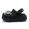 Crush Clog Black Moon Silver Rose EVA Cold Princess Fashion Trend Temperament Hole Shoes Women Black