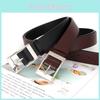 Simple Color Solid Silver Square Buckle Womens Belt Casual Versatile And