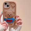 Ins корейский милый пончик с медвежонком силиконовый чехол для телефона для Iphone 14 13 12 Pro Max 11 милый защитный мягкий чехол с изображением животных принципиально