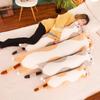 Cross-Border Cute Cat Plush Pillow - Super Soft Long Sleeping Doll