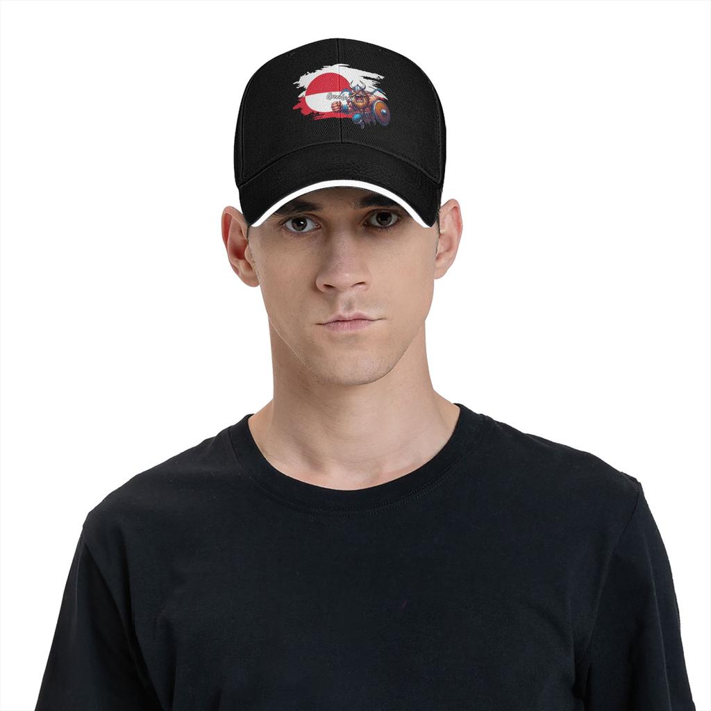 New Design Baseball Cap Greenland Flag Shirt Grönland Karte Grönland für Damen Merch For Unisex Golf Cap Fashion Snapback Hat