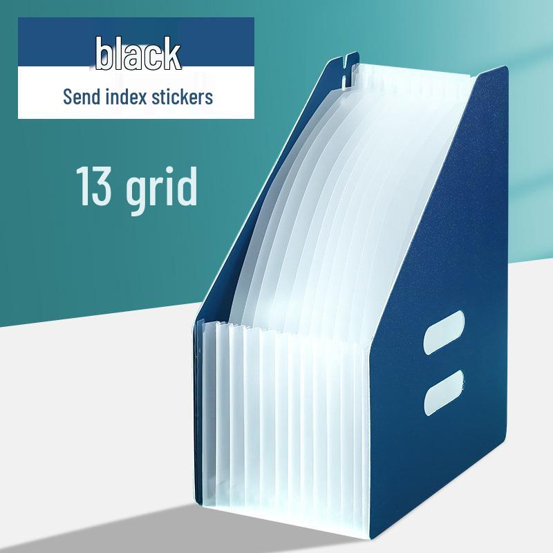 A4 Multi-Layer Accordion Handbag: 13-Pocket Large Capacity Desktop Storage Folder for Students.