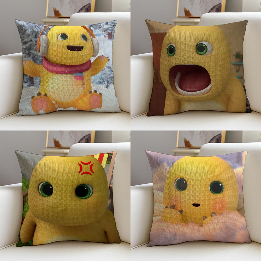 Adorable CCute NNailongS Cushion Cover Breathable and skinfriendly linen pillowcase square removable and washable cushion