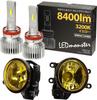Pikakyu LED Monster L8400 Yellow Glass Lens Fog Lamp Kit for Toyota Noah Series H16 Glass Lens Fog Lamp Part Number 66152 (90 S-Z/S-G Grades), 8400lm,