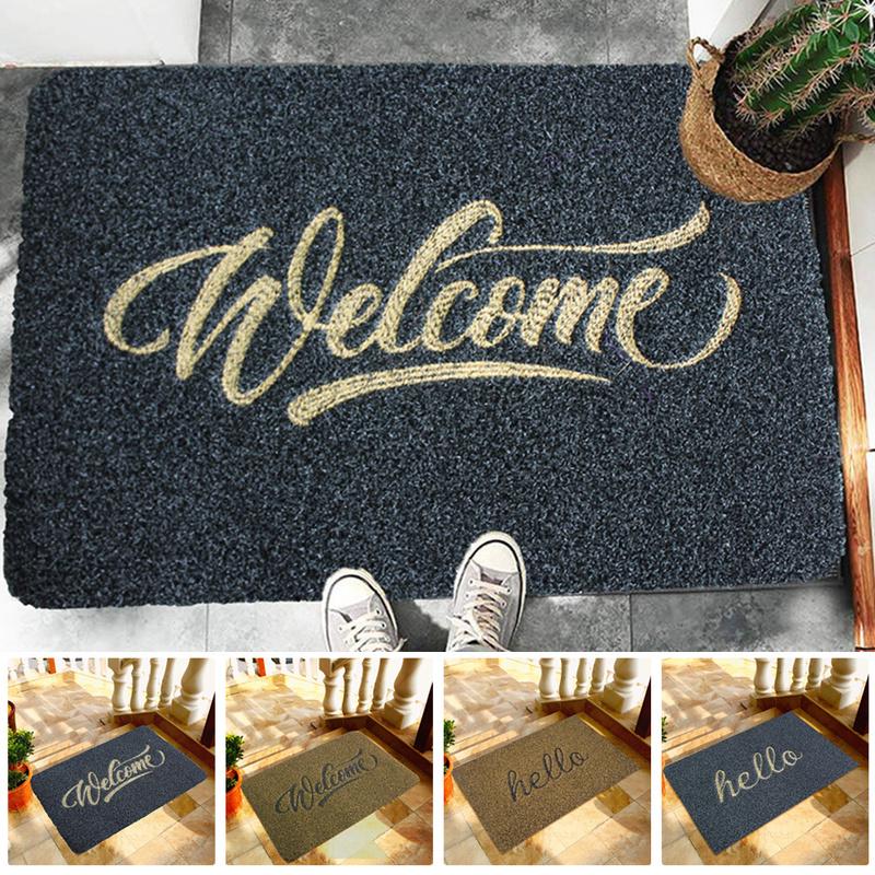 Домашний декоративный коврик для передней двери, полиэстеровые нескользящие напольные коврики для входа, приветственные коврики