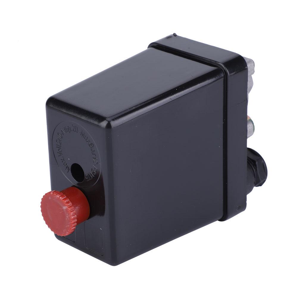 Air Compressor Pressure Switch Pressure Control Valve with Adjustment Button (Single Hole)