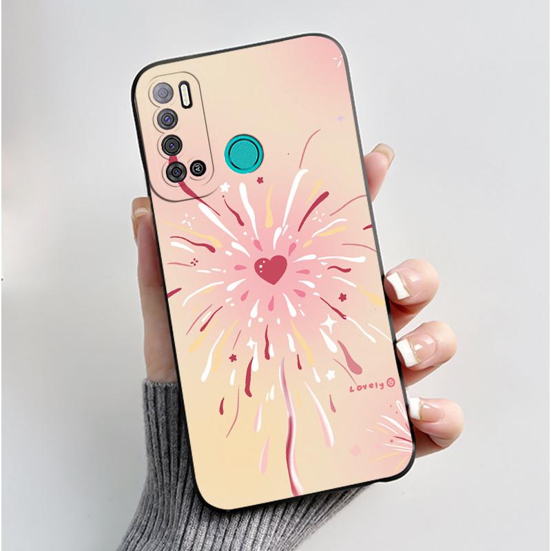 Для Tecno Pouvoir 4 Pro LC8 Чехол Эстетичный Милый Кот Ударопрочный Силиконовый Мягкий ТПУ Чехол Для Tecno Pouvoir 4 Чехол LC7 Оболочка Funda