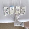 Korean Cute Mid-Leg Socks Versatile Casual Socks Cotton Cute Cartoon Pile Socks