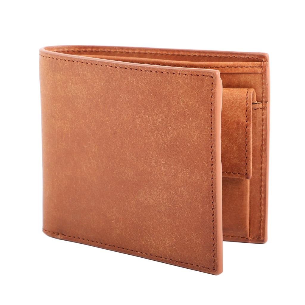 Wallet Bifold Wallet Wallet Genuine Leather Popular Wallet with Coin Purse Boosters Pueblo Thin Leather Large Capacity Card Bill Holder Cognac