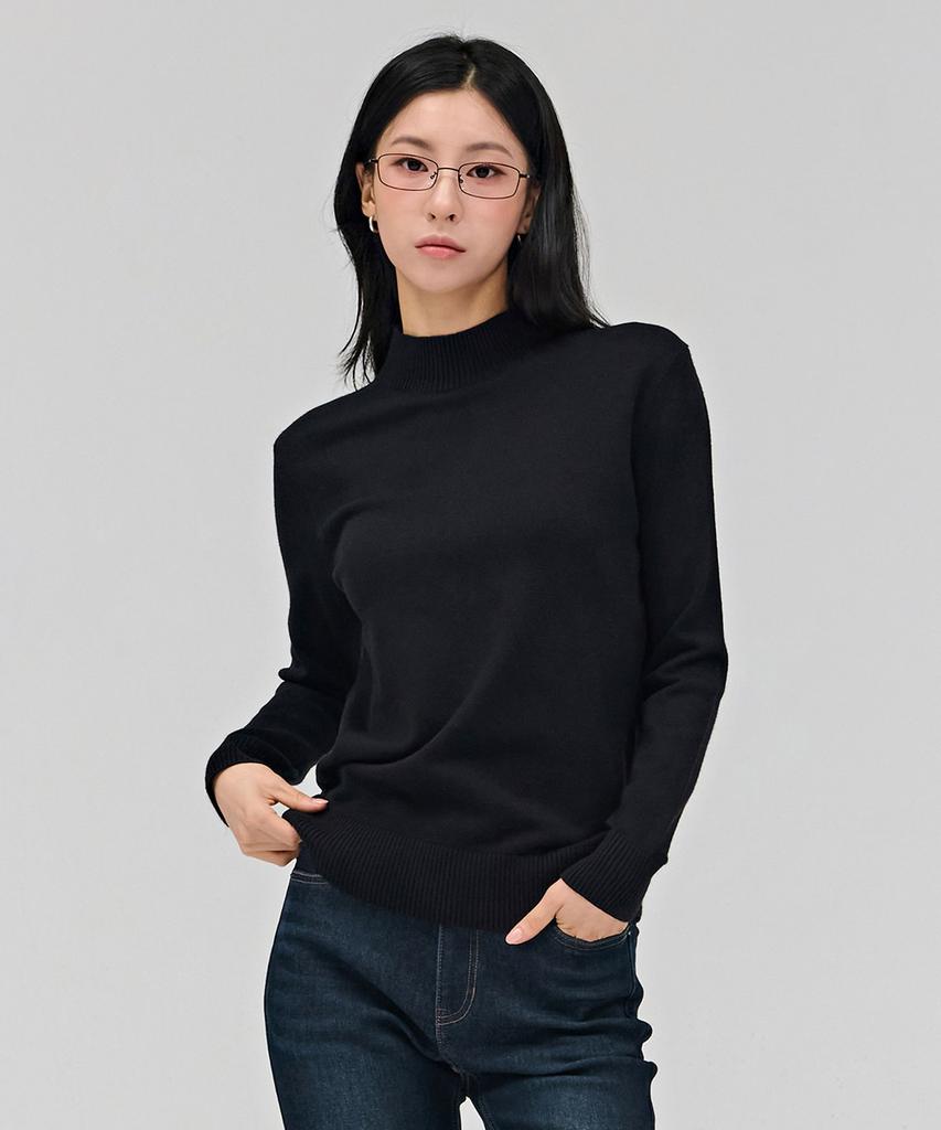CHASECULT Women'S Mock Turtleneck Sweater - Black