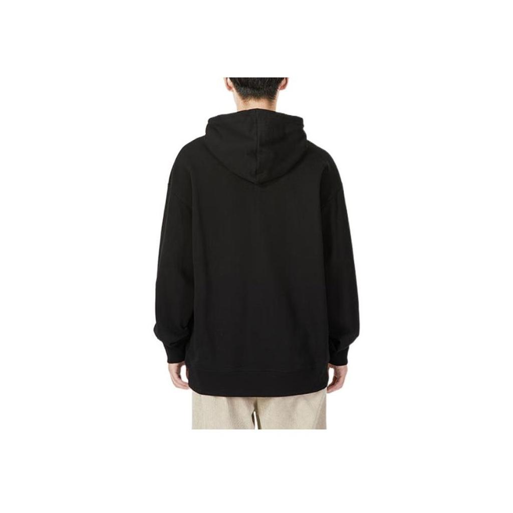 Puma Kangaroo Pocket Hoodie With Logo Print Men Tops Black 539909-01