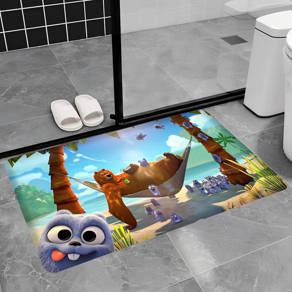 Anime Grizzy And The Lemmings Door Mat Washable Non-Slip Living Room Sofa Chairs Area Mat Kitchen Doormat Area Rug