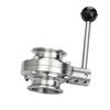 304 Sanitary Grade Quick-loading Butterfly Valve 316 Stainless Steel Clamp Valve Chuck Manual Buckle Disc Valve Clamp
